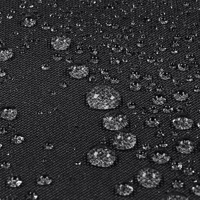 Soft Waterproof Canvas Fabric PU Backing, 600 Denier Ripstop UV Protection 80 x 60 Inch Canvas Cordura Fabric for Outdoor/Indoor, DIY Crafts, Bags, Awning, Marine, Furniture Cover(Black)