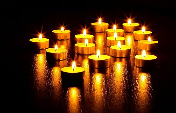 Hyoola Tea Lights Candles - 200 Bulk Candles Pack - Tea Lights - European Made Tealight Candles