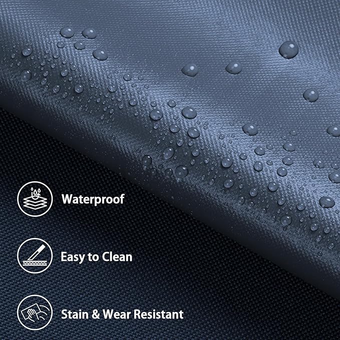 Waterproof Marine Canvas Fabric by The Yard 58" W 600D PVC Backing Water-Resistant Polyester Fabric Upholstery Material for Outdoor Indoor Marine Awning Tent Boat Furniture Cover, 15 Yards Navy Blue