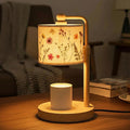 Baquler Pressed Flower Candle Warmer Lamp with Timer Dimmable Adjustable Height Vintage Boho Flower Candle Wax Lamp Housewarming Gifts for Women Mom Birthday Home Bedroom Decor(Boho Style)
