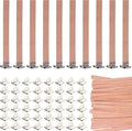 50PCS Wicks Wooden Set for Candles – 25PCS Candle Wicks with 25PCS Metal Base for Candlescience DIY Supplies
