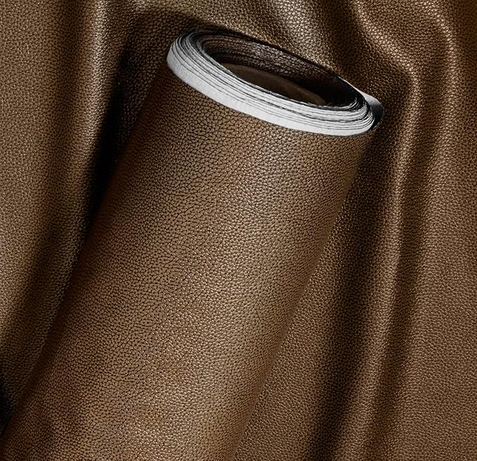 VViViD Bycast65 Brown Correct-Grain Faux Leather Marine Vinyl Fabric (5ft x 54")