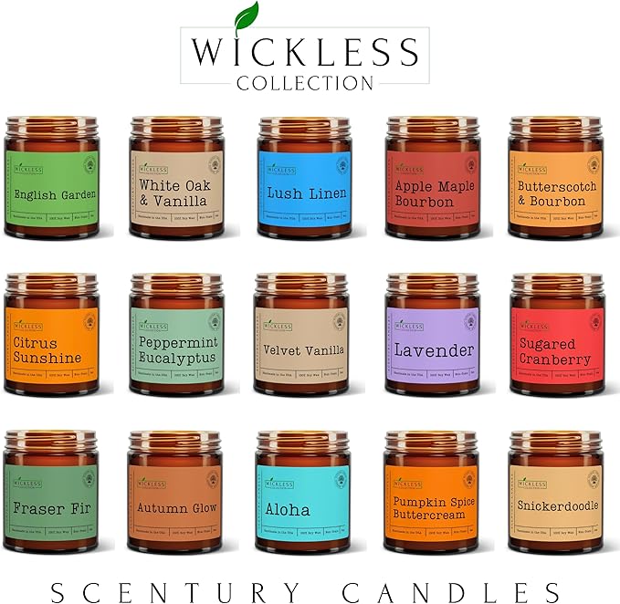 Wickless Candles for Candle Warmer Lamp, Many Scents to Choose, 100% Non-Toxic Soy Wax, Scented Candle Melts for Warming Plate, Handmade in The USA (White Oak & Vanilla)