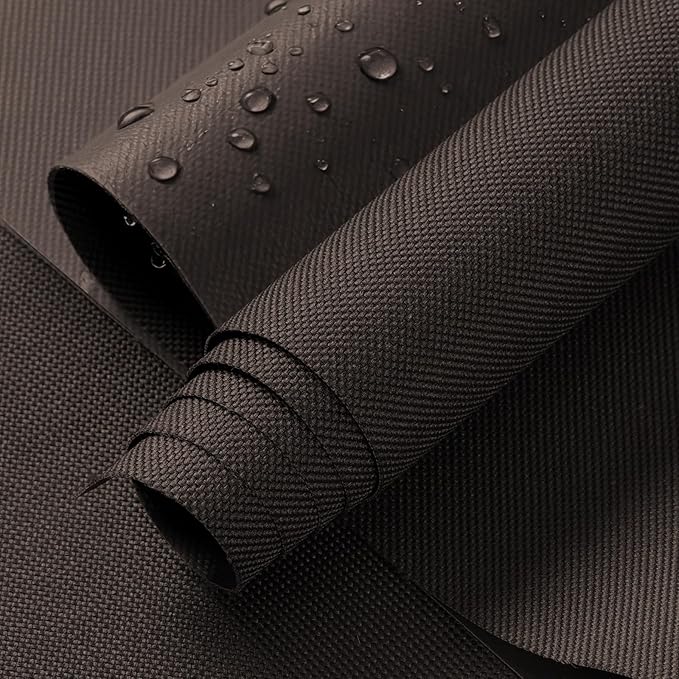 ANMINY 100% Waterproof Outdoor Fabric 3 Yards, 58" W 600D Marine Canvas Fabric with PVC Backing, Ripstop Upholstery Material by The Yard for Furniture Boat Covers Tent Awning, Dark Brown