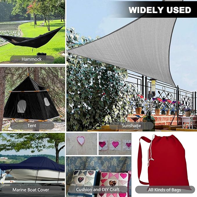 1200D Thicken Waterproof Canvas Fabric by The Yard 58" W Water-Resistant Polyester Fabric Heavy Duty Outdoor Upholstery Material for Chair Patio Cushion Furniture Cover Sewing DIY, 1 Yard Silver Grey