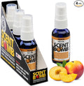 Scent Bomb Air Freshener Spray, Long-Lasting Odor Eliminator - Effective Deodorizer for Home & Car, Fresh Room Spray for Kitchen, Bathroom & Smell Neutralizer - 1 oz Pack of 4, Peach Scent