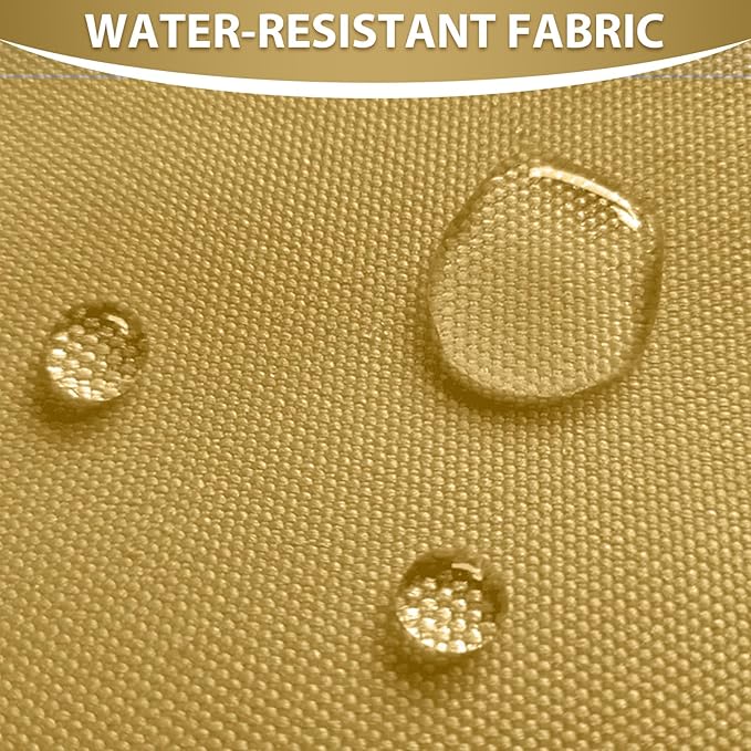 Waterproof Canvas Fabric by The Yard 58inch 600D Upholstery Material Polyester Fabric Outdoor Water Resistant Fabric for Sewing Chair Patio Cushion Purse Bag Interior, 8 Yard Tan