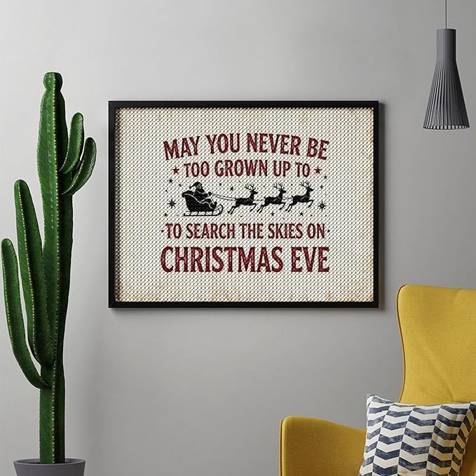 Diamond Painting Kits for Adults - Christmas May You Never Grow Too Big to Search The Sky On Christmas Eve Painting DIY 5D Full Drill Diamond Dots Paintings with Diamonds Gem Art And Crafts Home Decor