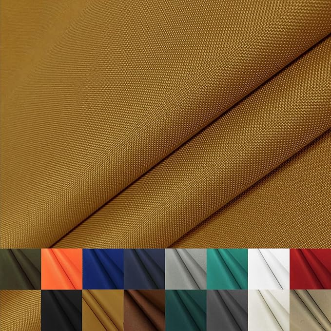 Foreate Waterproof Canvas Fabric by The Yard 600D Upholstery Fabric for Chairs 58" Wide Indoor Outdoor Water Resistant Canvas Polyester Material Sewing DIY Cloth, 3 Yards Light Brown