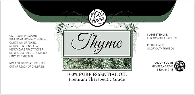 Oil of Youth 4 fl oz Therapeutic Grade Thyme Essential Oil