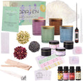 DARJEN Candle Making Kits for Adults- Candle Making Supplies with 4 Candle Jars(Amber, Purple, Blue, Green), Candle Tins, Soy Wax, Scents, Dried Flower & More, DIY Starter Candle Making Kit Home Decor