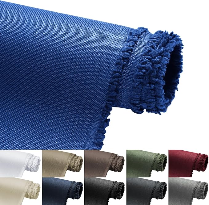 Waterproof Marine Canvas Fabric by The Yard 58" W 600D PVC Backing Water-Resistant Polyester Fabric Upholstery Material for Outdoor Indoor Marine Awning Tent Boat Furniture Cover, 15 Yards Royal Blue