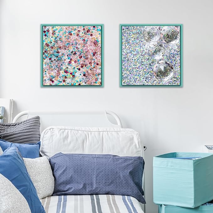 Pixy Canvas Floater Frame 30x30 for 3/4 (0.75) inch Deep Canvas Paintings/Canvas Prints/Wood Canvas Panels/Wall Art/Wall Decor/Home Decor/Artwork (Lucite Green, 30 x 30 inch, Square)