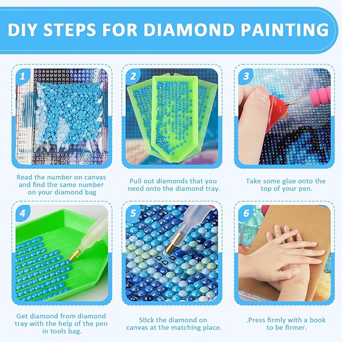 Skyboda Christmas Diamond Art Kits for Adults Beginners, Christmas Eve Diamond Painting Kits for Adults,5D Full Drill DIY Diamond Dot Gem Art Kit Wall Home Decor Arts Craft 12x16 inch（Santa Claus）