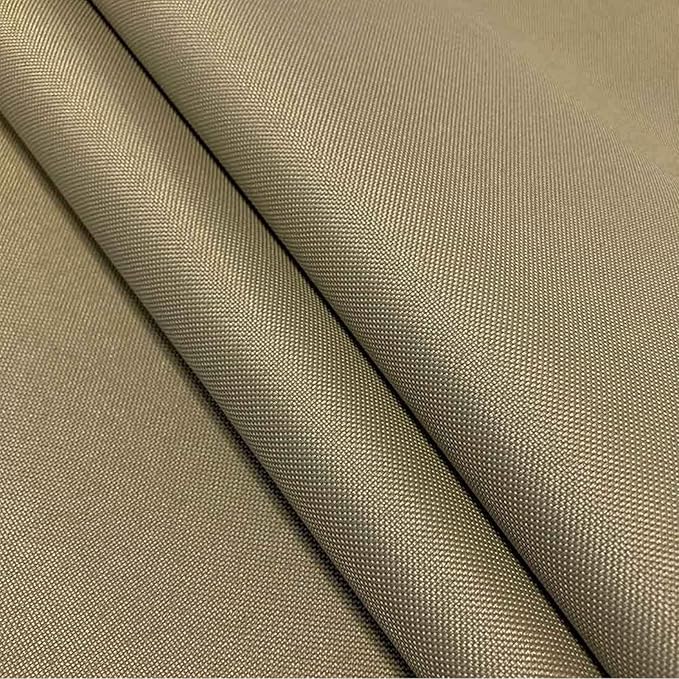 Foreate Waterproof Canvas Fabric by The Yard 600D Upholstery Fabric for Chairs 58" Wide Indoor Outdoor Water Resistant Canvas Polyester Material Sewing DIY Cloth, 15 Yards Khaki