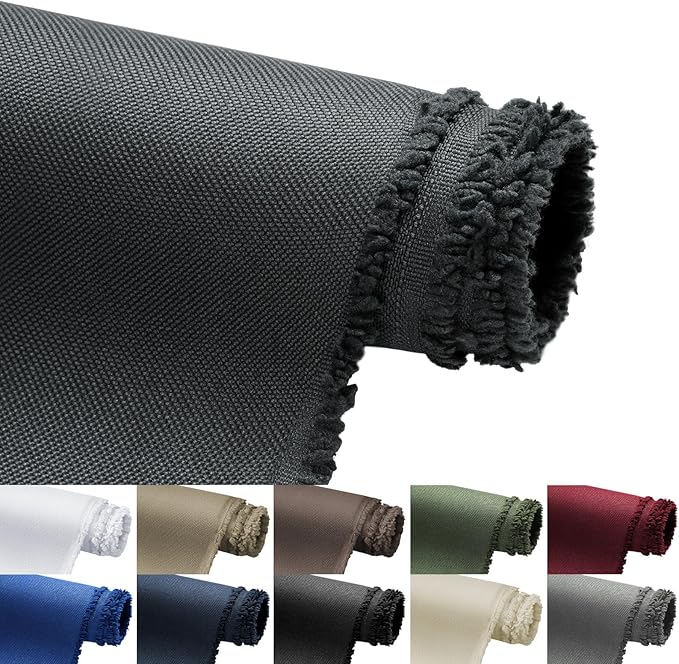 Waterproof Marine Canvas Fabric by The Yard 58"W 600D PVC Backing Water-Resistant Polyester Fabric Upholstery Material for Outdoor Indoor Marine Awning Tent Boat Furniture Cover DIY, 3 Yards Dark Grey
