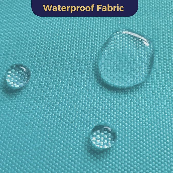 Foreate Waterproof Canvas Fabric by The Yard 600D Upholstery Fabric for Chairs 58" Wide Indoor Outdoor Water Resistant Canvas Polyester Material Sewing DIY Cloth, 1 Yard Pale Turquoise