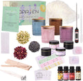 DARJEN Candle Making Kits for Adults - Candle Making Supplies with 4 Candle Jars(Amber, Pink, Blue, Purple), Candle Tins, Soy Wax, Scents, Dried Flower & More, DIY Starter Candle Making Kit Home Decor