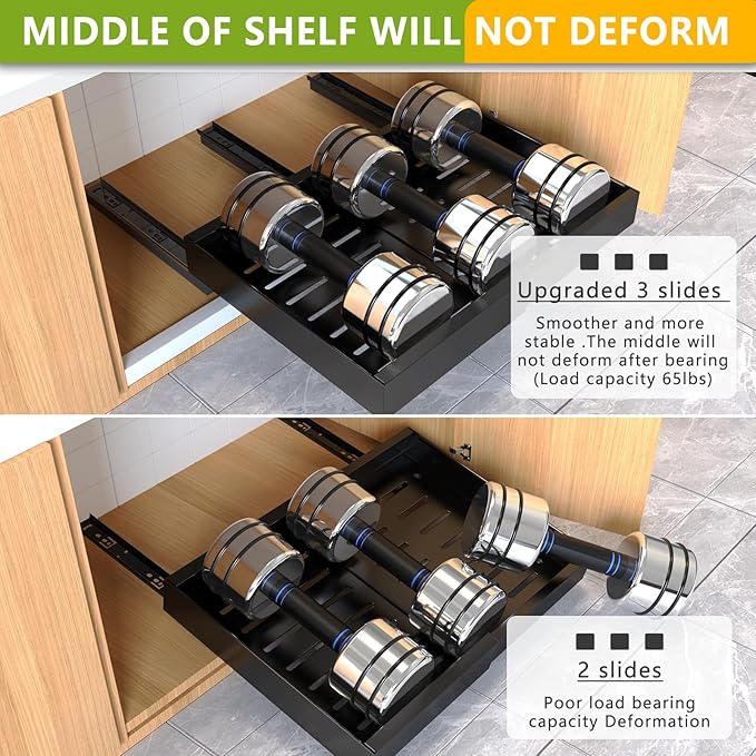 Pull Out Cabinet Organizer 21" Deep Expandable Slide Out Drawer Organizers,No Drill Roll Out Drawers Adhesive with Nano Compatible Framed Cabinets Shelves for Kitchen Pantry Adjustable Width