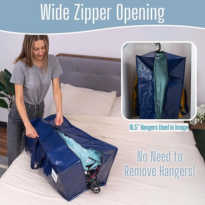 VENO 6 Pack Heavy Duty Moving Bags with Backpack Straps, Zippers & Handles, Extra Large Packing Bags for College Dorm Essentials, Moving Supplies Alternative to Cardboard Moving Boxes