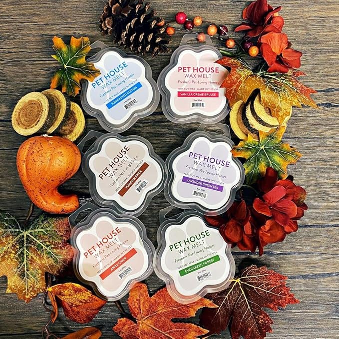 One Fur All Pet House Spring and Summer Wax Melts for Pet Odor, Natural, Plant Based Soy Wax Melts, Long Lasting Fragrance for Fresh Smelling Homes, Pina Colada