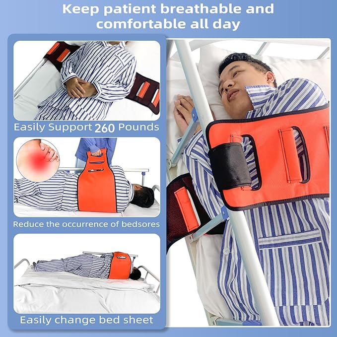 Transfer Sling, Lift Assist Gait Belts for Seniors, Transfer Belt for Elderly and Disabled, Bed Assist Mobility Belt for Patient Care