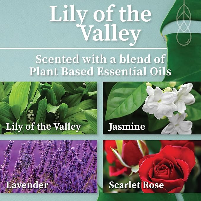 Hemlock Park Frosted Jar Wood Wick Candle Handcrafted with Natural Coconut Wax (Standard 7.2 oz, Lily of The Valley)