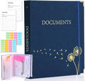 XKDOUS Document Organizer Linen Folio Folders with 9 Pockets, 3-Ring Accordion Storage Binders Expanding File Folder for Important Papers, End of Life Planner Book, in Case If I Die File Folder