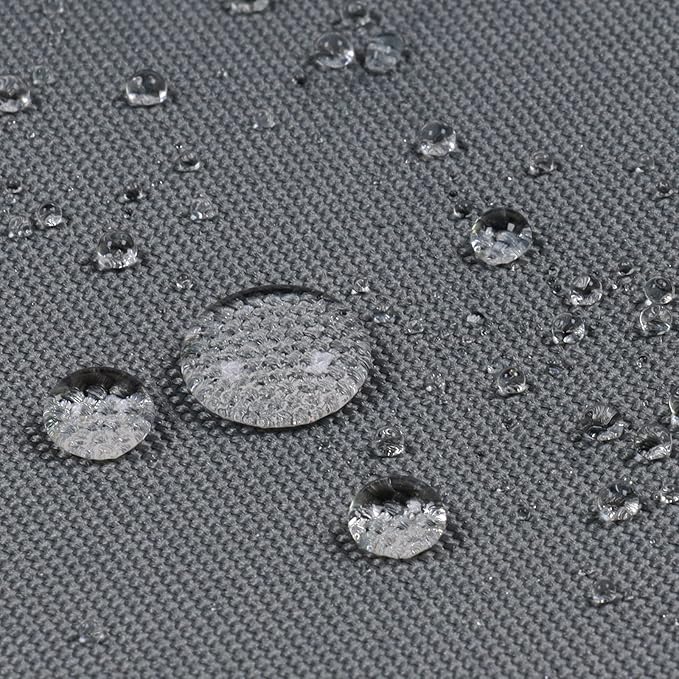 Soft Waterproof Canvas Fabric PU Backing, 600 Denier Ripstop UV Protection 80 x 60 Inch Canvas Cordura Fabric for Outdoor/Indoor, DIY Crafts, Bags, Awning, Marine, Furniture Cover(Gray)