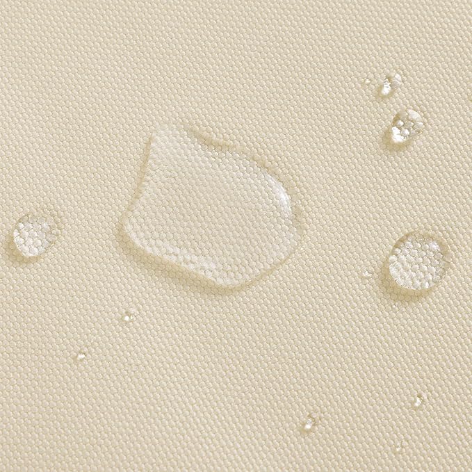 1200D Thicken Waterproof Canvas Fabric by The Yard 58" W Water-Resistant Polyester Fabric Heavy Duty Outdoor Upholstery Material for Chair Patio Cushion Furniture Cover Sewing DIY, 5 Yards Ivory