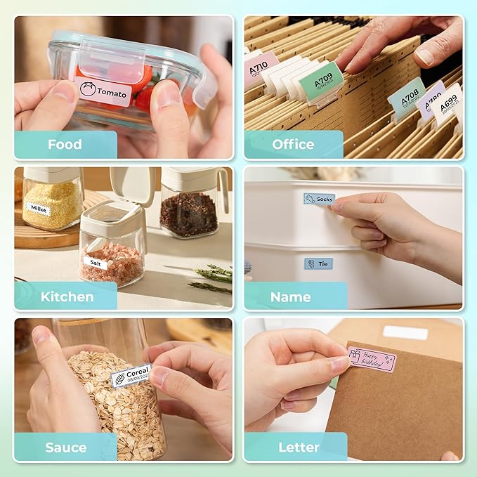 NELKO Genuine P21 Label Maker Tape, Adapted Label Print Paper, 14x40mm (0.55"x1.57"), Standard Laminated Office Labeling Tape Replacement, Multipurpose of P21, 180 Labels/Roll, 3-Roll, Transparent