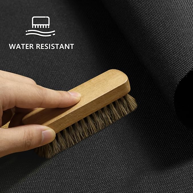 Waterproof Canvas Fabric by The Yard 58inch 600D Upholstery Material Polyester Fabric Outdoor Water Resistant Fabric for Sewing Chair Patio Cushion Purse Bag Interior, 15 Yard Black