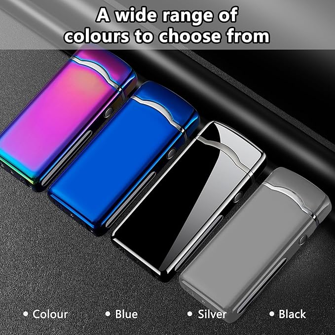 SKRFIRE USB Rechargeable Plasma Lighter – High-Power Arc Lighter with Digital Battery Indicator, Touch Ignition & Windproof for Candle, BBQ, Camping & More (Blue Ice)