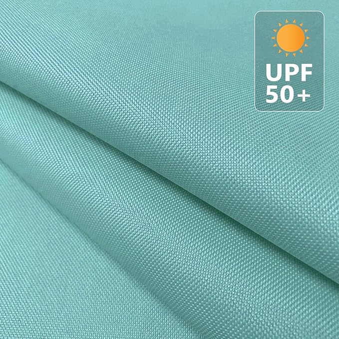 OTOEZ 600D Waterproof Canvas Fabric by The Yard, Fade & UV Resistant Outdoor Upholstery Material 58" W Water Resistant Cordura Fabric for Marine Boat Awning Tent Chairs DIY, 3 Yards Pale Turquoise