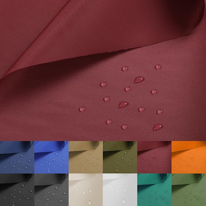 Nylon Fabric, 58" W 420D Waterproof Fabric 3 Yard Ripstop Nylon Material Outdoor Upholstery Twill Sewing Material for Patio Chair, Lining, Cushion, Purse, Tote Bag, Tent, Tarp Cover, DIY Project Red