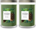 Yankee Candle Balsam & Cedar Scented, Signature 20oz Large Tumbler 2-Wick Candle, Over 60 Hours of Burn Time (Pack of 2)
