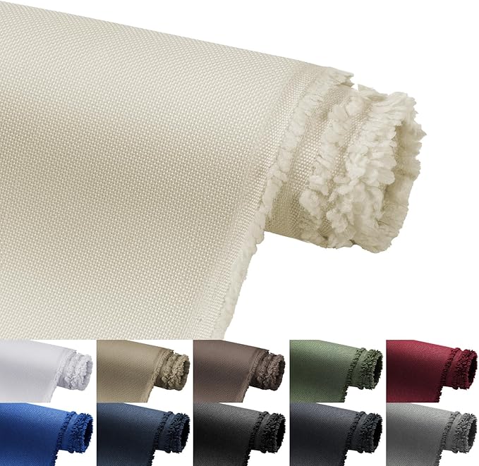 Waterproof Marine Canvas Fabric by The Yard 58" W 600D PVC Backing Water-Resistant Polyester Fabric Upholstery Material for Outdoor Indoor Marine Awning Tent Boat Furniture Cover DIY, 1 Yard Beige