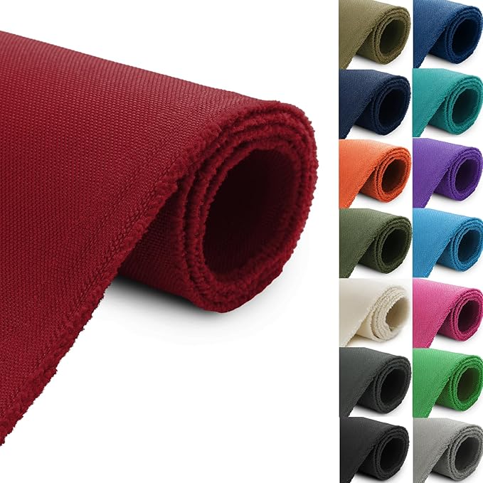 Thickened Waterproof Canvas Fabric by The Yard 1200D 58" W Outdoor Upholstery Material Heavy Duty Fabric Water Resistant Sewing Material for Chair Patio Cushion Purse Bag 5 Yard Red