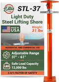 Ellis Manufacturing Light-Duty Steel Construction Jack - Adjustable Screw Jack Post for Floor Leveling, Beams, and Concrete - 12,000 lb Load Capacity - 37"-61" Adjustment, House Jacks for Leveling
