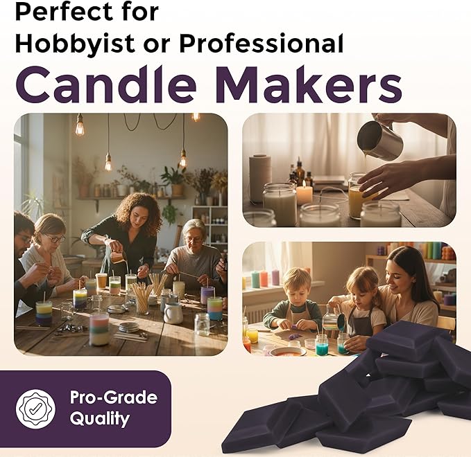 Purple Candle Dye - Made in The USA - Premium Colorants - Highly Concentrated - Popular Colors for Paraffin or Soy Wax - Great for Professionals or Hobbyist - 10 Dye Chips