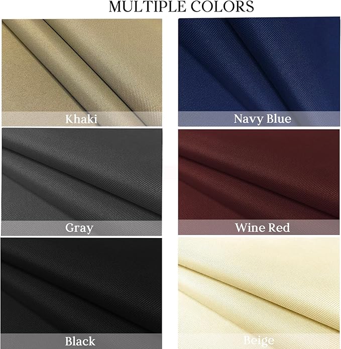 Waterproof Canvas Cloth Fabric by The Yard 60" W 600D Oxford Polyester Upholster Fabric Water Resistant Material for Outdoor Furniture Chair Cushion Cover DIY Sewing (3 Yards, Gray)
