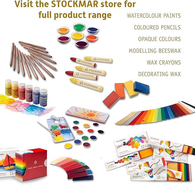 Stockmar Modelling Beeswax Sheets – 3 Assorted Colors of Natural Beeswax for Creative Sculpting, Handwork, and Artistic Projects – Ideal Arts and Crafts Supplies for Artists – Red, Blue, Yellow