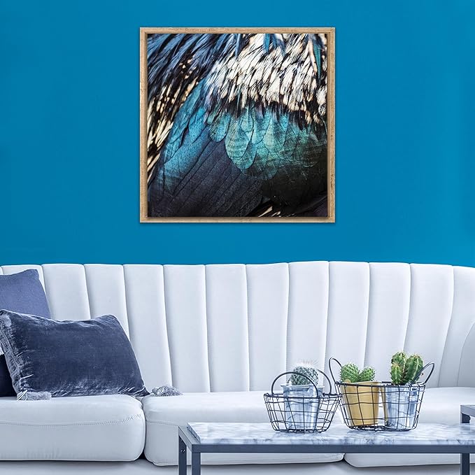 Pixy Canvas Floater Frame 27x27 for 3/4 (0.75) inch Deep Canvas Paintings/Canvas Prints/Wood Canvas Panels/Wall Art/Wall Decor/Home Decor/Artwork (Scratched Gold & Cream, 27 x 27 inch, Square)