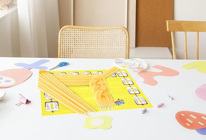 Izzy 'n' Dizzy Havdalah Candle Making Kit for Kids, DIY Candle Arts and Craft Kits, Braided Wax Candle Making Kit for Adults and Kids, Create Your Own Braided - Yellow Beeswax