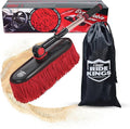 RideKings Car Duster Exterior Scratch Free, Wax Cotton Auto Dust Remover with Extendable Handle, Car Cleaning Brush for SUV, Truck & RV