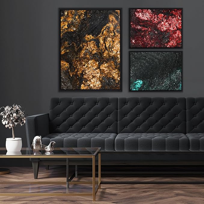 Pixy Canvas Floater Frame 8x16 for 3/4 (0.75) inch Deep Canvas Paintings/Canvas Prints/Wood Canvas Panels/Wall Art/Wall Decor/Home Decor/Artwork (Black, 8 x 16 inch, Portrait)