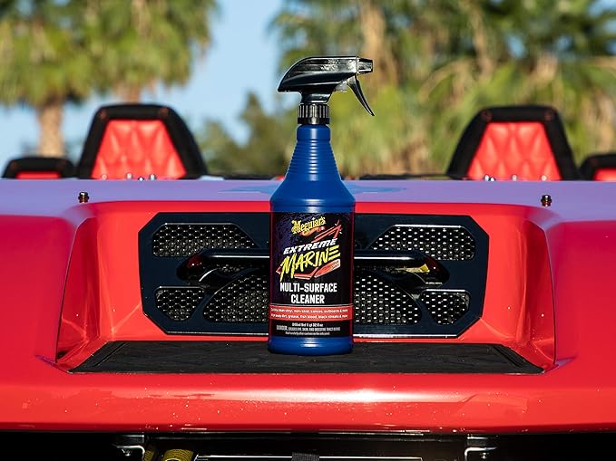 Meguiar's Extreme Marine Multi-Surface Cleaner M180332 - Pro Multi-Surface Cleaner for RV and Marine Detailing, Removes Dirt Grime & Stains from Vinyl, Gel Coat, Non Skid, Carpet and More, 32 Oz Spray