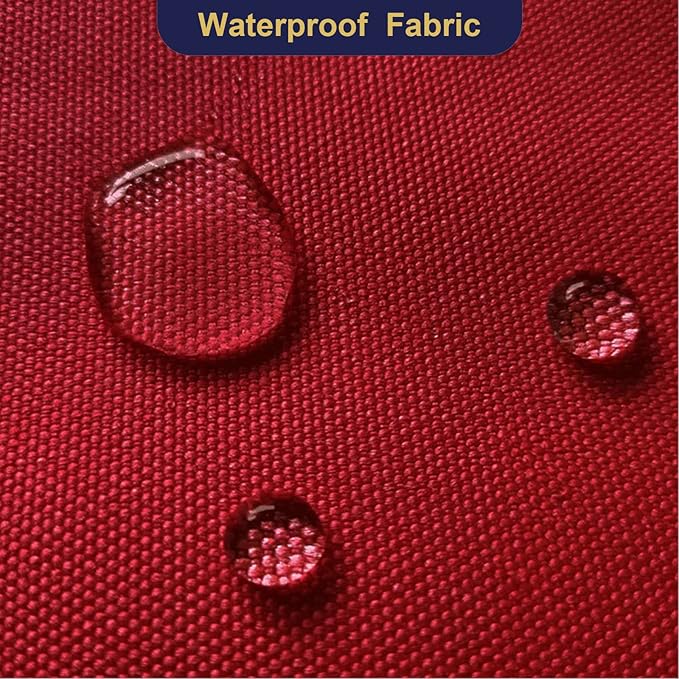 Foreate Waterproof Canvas Fabric by The Yard 600D Upholstery Fabric for Chairs 58" Wide Indoor Outdoor Water Resistant Canvas Polyester Material Sewing DIY Cloth, 1 Yard Red