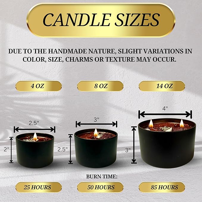 Destroy Everything Spiritual Candle to Cut ties, Remove hexes and Bad luck | All Natural & Organic Coconut Wax Candle for House Energy Cleansing Purification, Chakra Healing (Large 14oz)