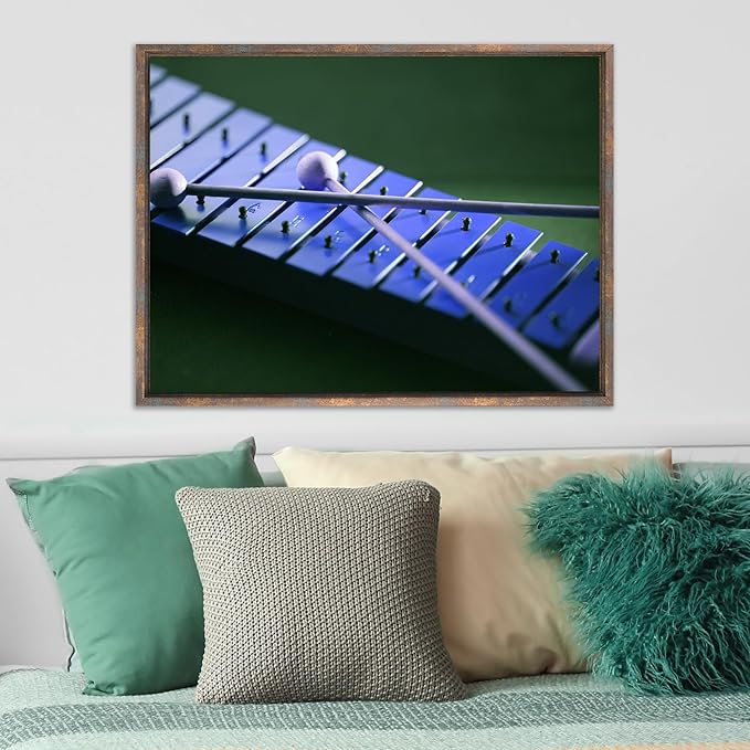 Pixy Canvas Floater Frame 12x14 for 1-1/2 (1.5) inch Deep Canvas Paintings/Canvas Prints/Wood Canvas Panels/Wall Art/Wall Decor/Home Decor/Artwork (Rusty Blue, 12 x 14 inch, Portrait)